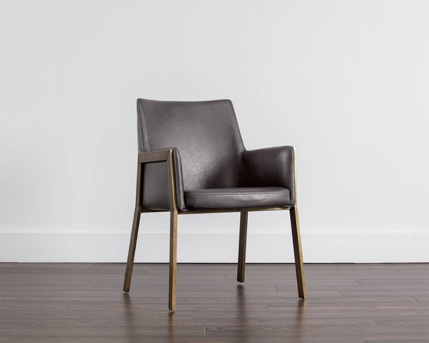 Picture of BERNADETTE DINING ARMCHAIR - KENDALL GREY