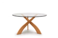 Picture of ENTWINE 54" ROUND GLASS TOP TABLE IN CHERRY