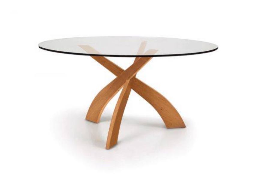 Picture of ENTWINE 60" ROUND GLASS TOP TABLE IN CHERRY