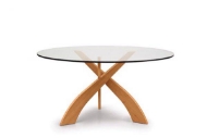 Picture of ENTWINE 60" ROUND GLASS TOP TABLE IN CHERRY